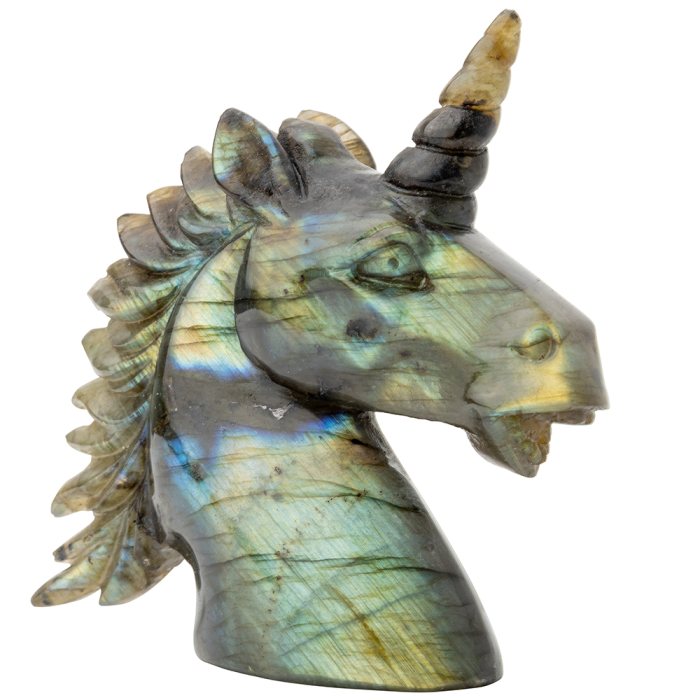 Labradorite Unicorn Carving 3.25" (1pc) NETT