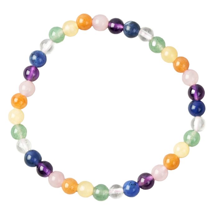 Childs Chakra 4mm Bead Bracelet, 6" (1pc)