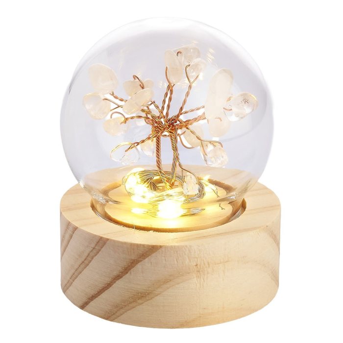 Quartz Gem Tree Lamp, battery operated (1pc) NFD