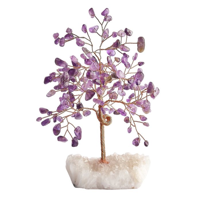 Amethyst Gem Tree with Crystal Base (1pc) NFD