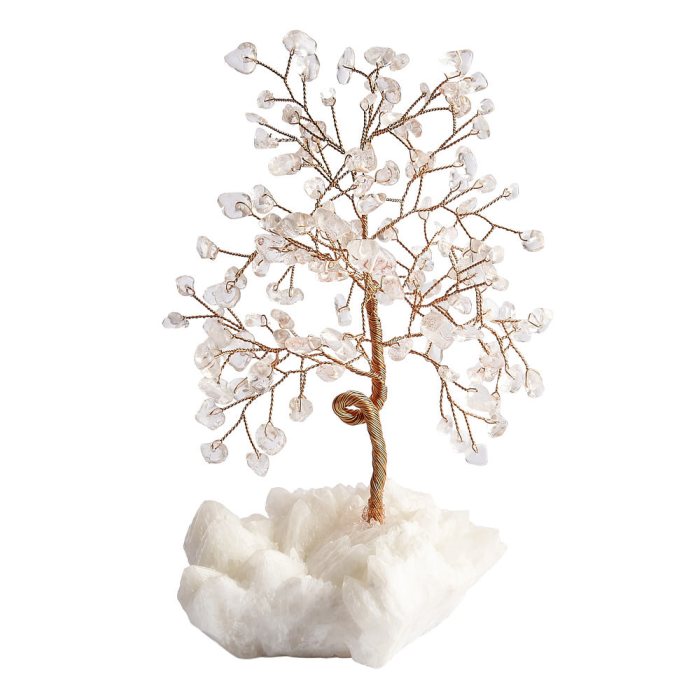 Rock Crystal Gem Tree with Crystal base (1pc) NFD