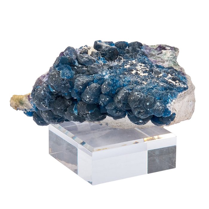 Blueberry Fluorite Specimen, 329gr, 95mm x 96mm x 44mm (1pc)