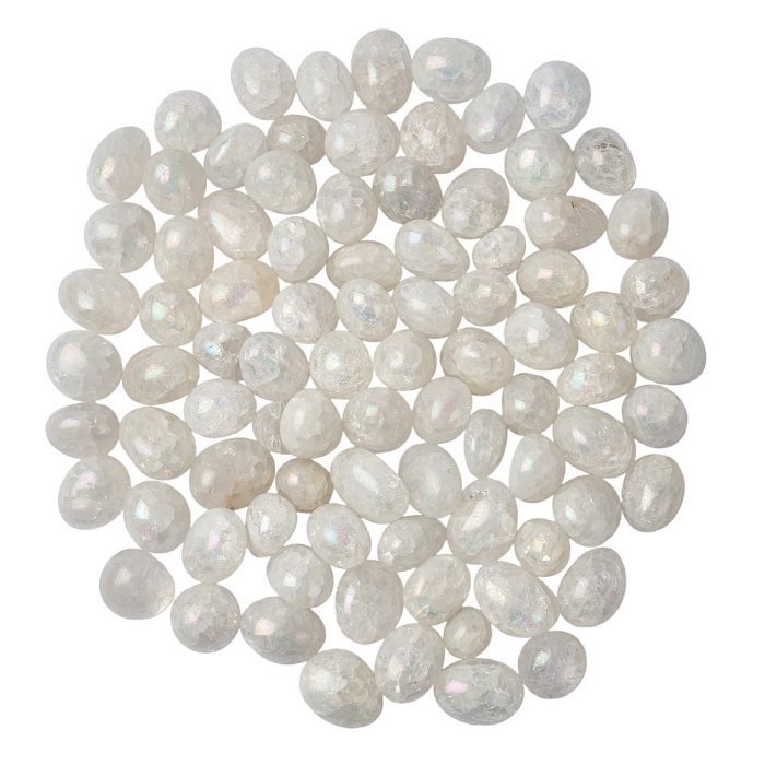 Crackle Quartz Tumblestones, Unsized (KG) NFD