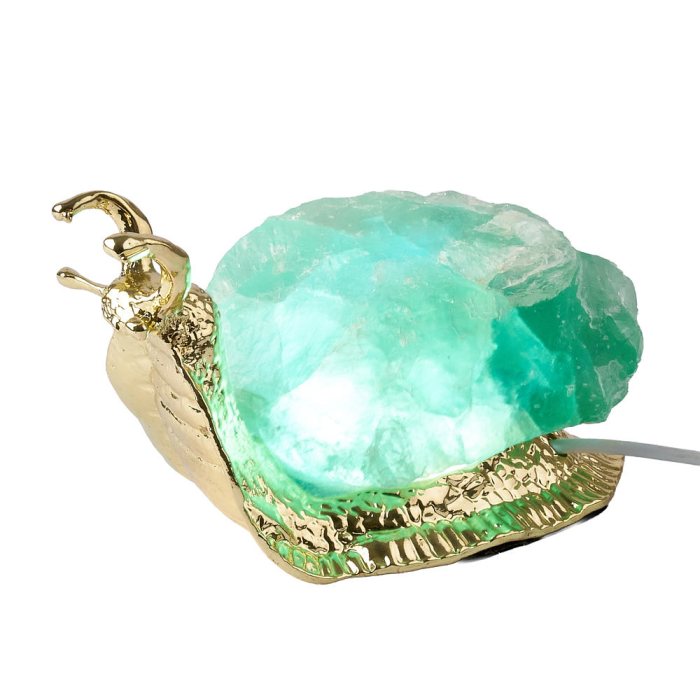 Green Fluorite Snail Lamp (1pc) NFD