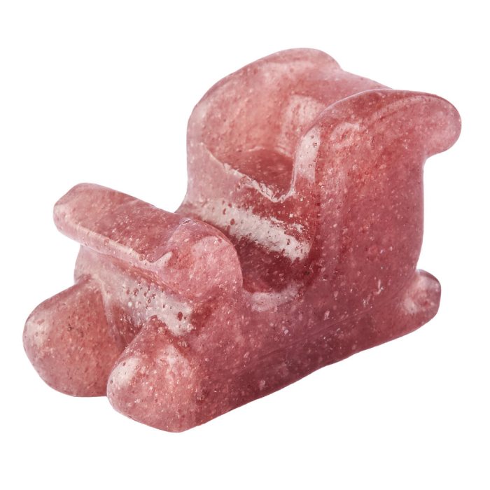 Strawberry Quartz Santa's Sleigh (1pc) NFD