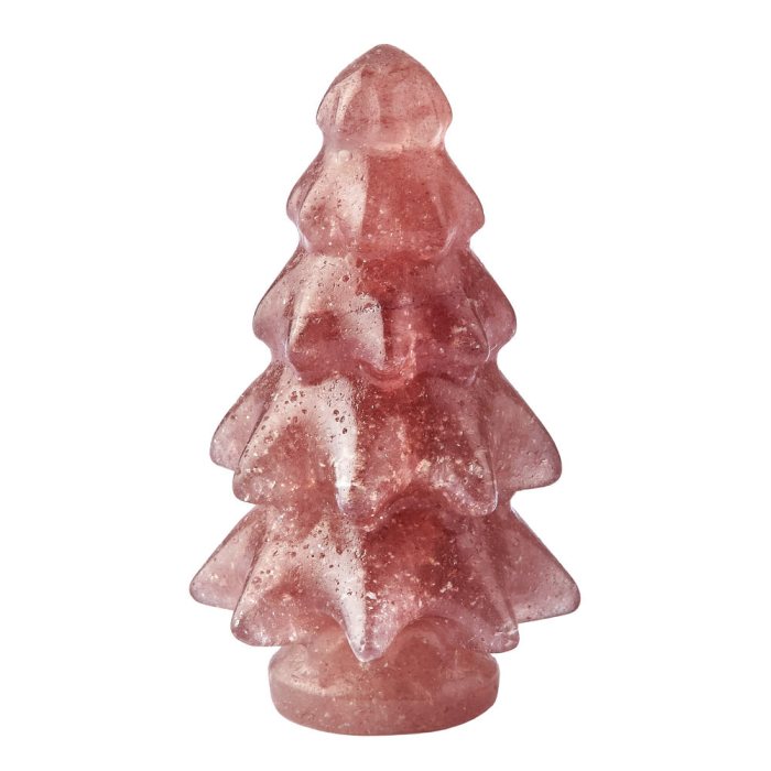 Strawberry Quartz Christmas Tree, 6cm (1pc) NFD