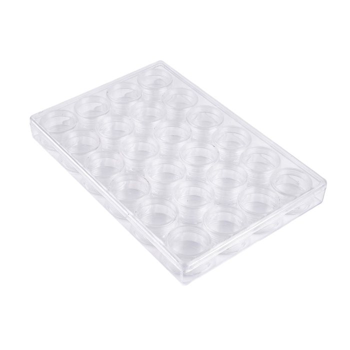Acrylic 24 Capsule Box 24.4x16x2.8cm (1pc)