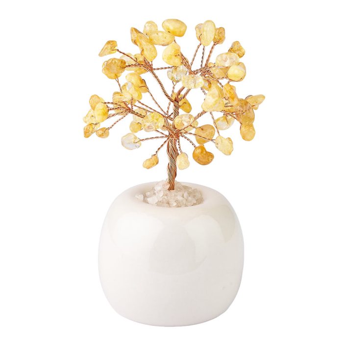 Citrine Gem Tree in Flowerpot (1pc) NFD