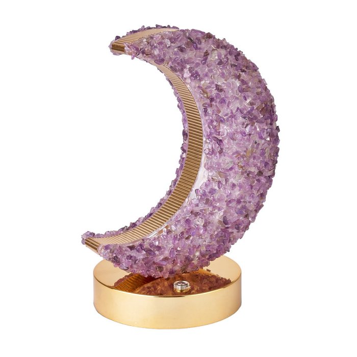 Amethyst Moon Lamp, Gold Edge (1pc) NFD