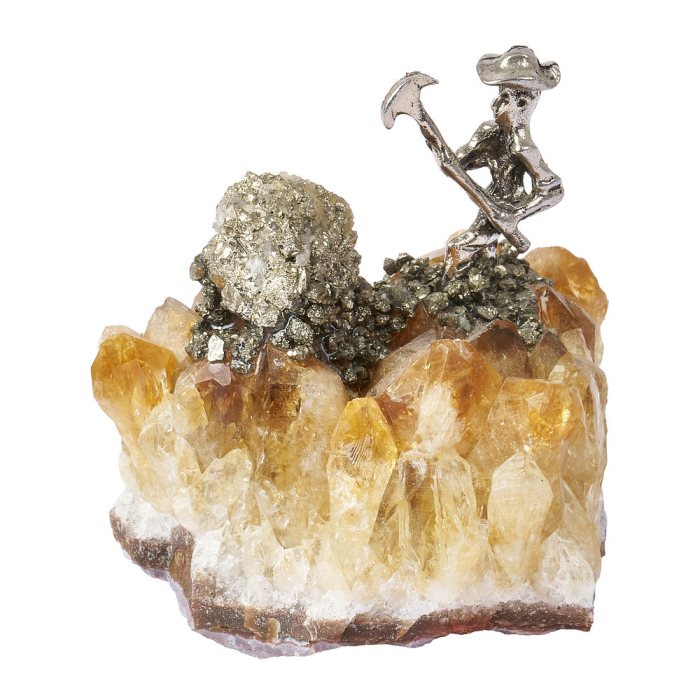 Citrine Chunk with Miner (1pc) NFD