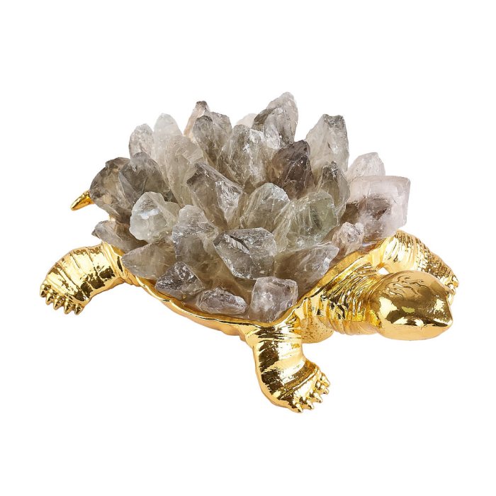 Smokey Quartz Gold Turtle (1pc) NFD