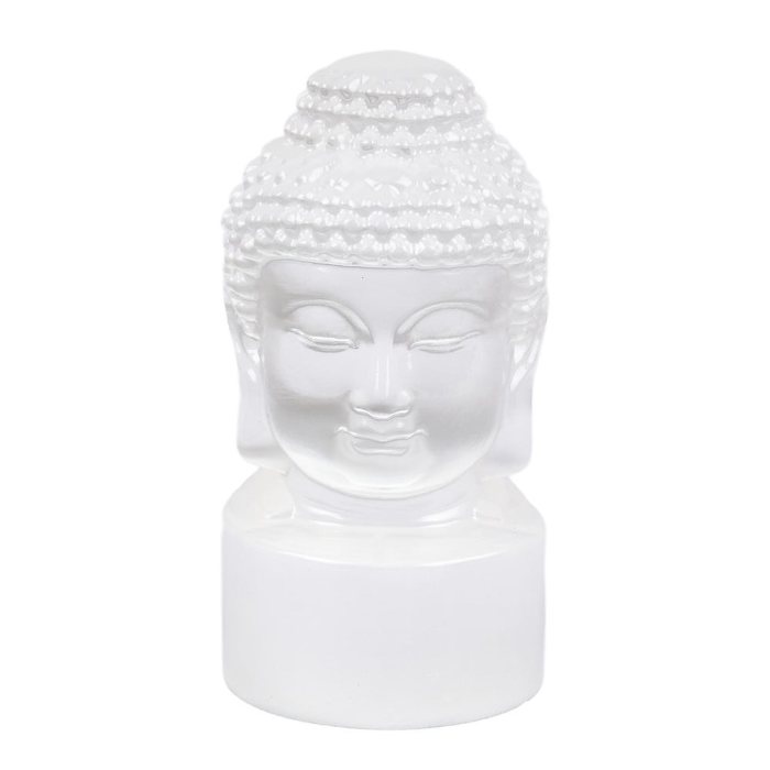 Selenite Buddha Head Carving (1pc) NFD