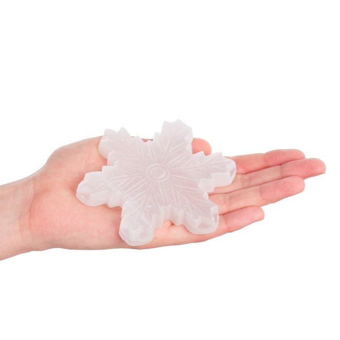 Selenite Snowflake, 100mm (1pc) NFD