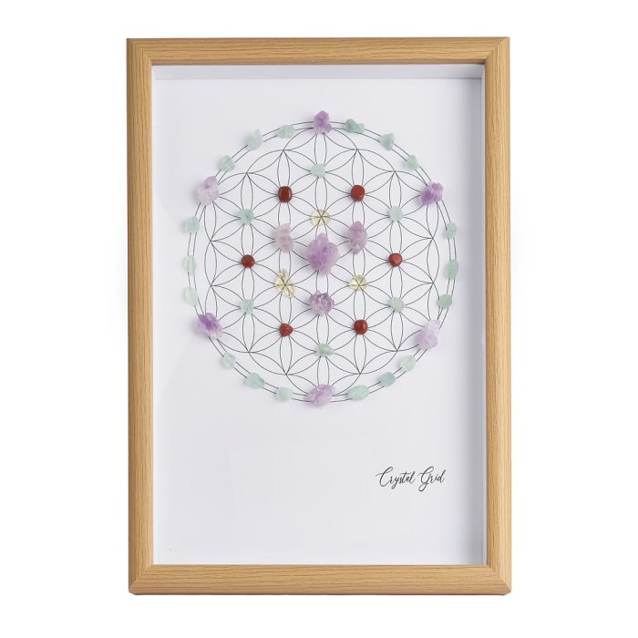 Crystal Grid in Bamboo Box Frame (1pc) NFD