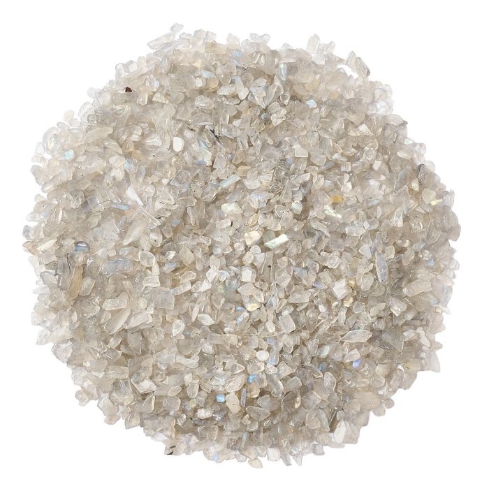 Moonstone Tumbled Chips, 3-5mm (100g)