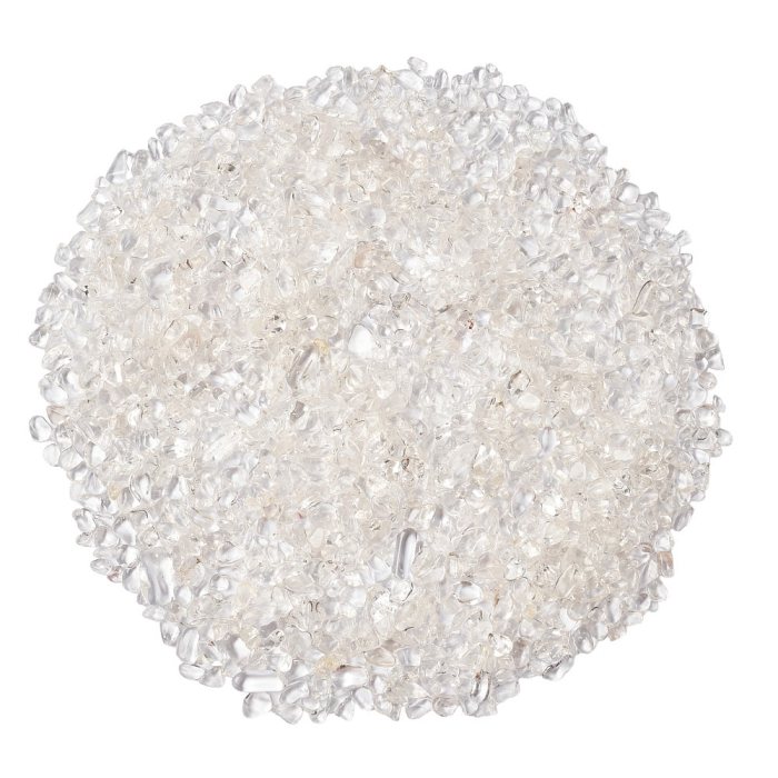 Quartz Crystal Tumbled Chips, 3-5mm (100g)
