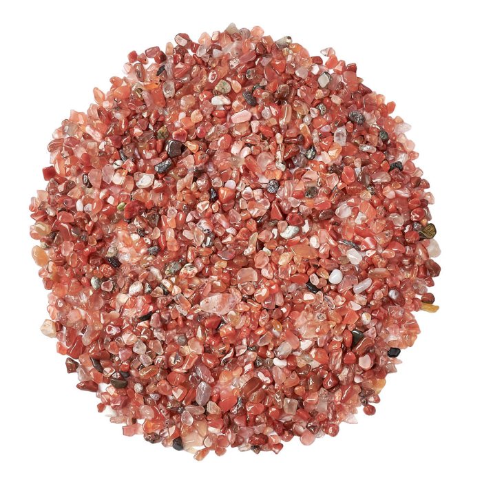 Carnelian Tumbled Chips, 3-5mm (100g)