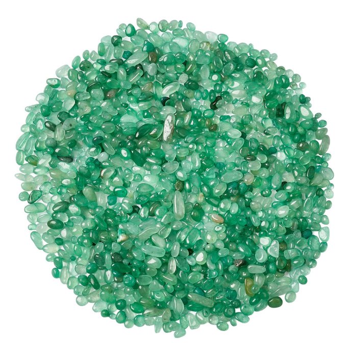 Green Aventurine Tumbled Chips, 3-5mm (100g)