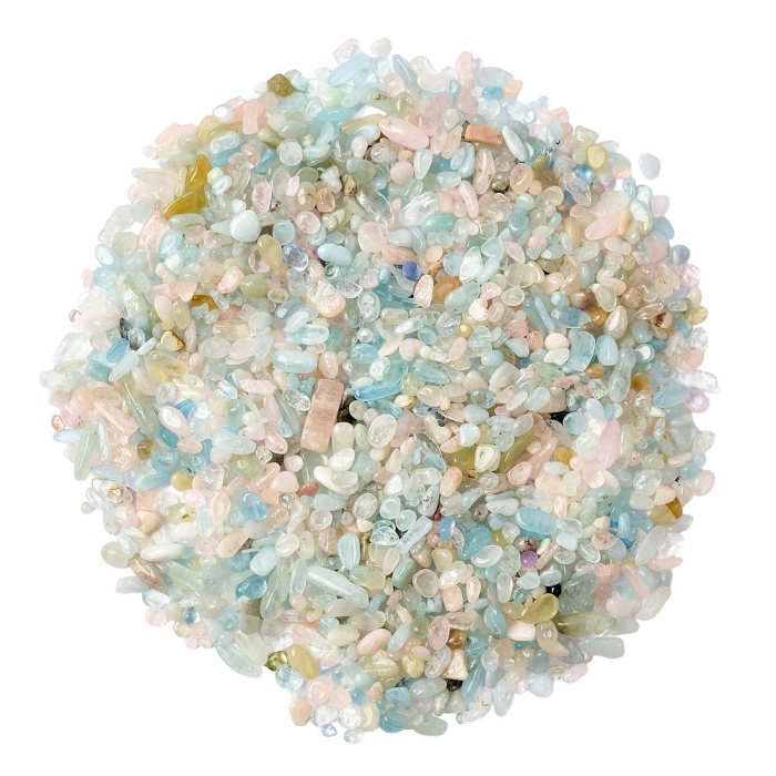 Morganite Tumbled Chips, 3-5mm (100g)