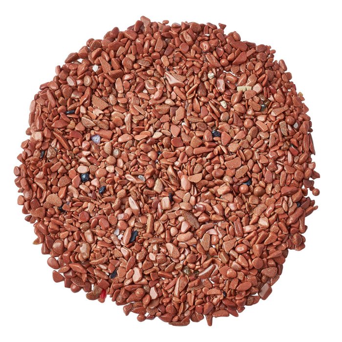 Goldstone Tumbled Chips, 3-5mm (100g)