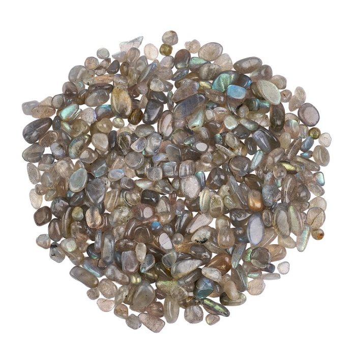 Labradorite Tumbled Chips, 5-7mm (100g)