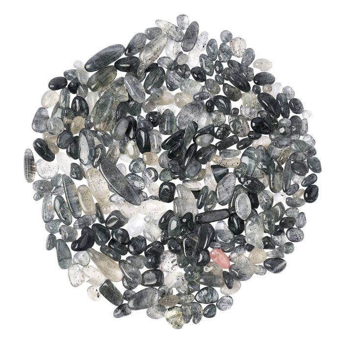 Quartz with Hematite Tumblechips, 5-7mm (100g)