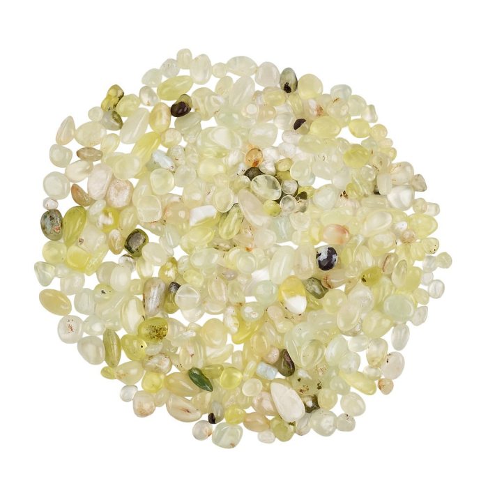 Golden Prehnite Tumbled Chips, 5-7mm (100g)