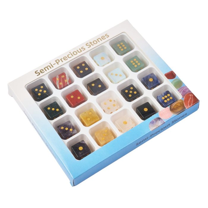 Mixed Gemstone Dice (20pc) NFD
