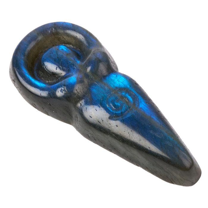 Labradorite Goddess Cabochon, approx 50x20mm (1pc) NFD