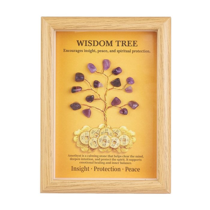 Amethyst Wisdom Money Tree Picture in Frame (1pc) NFD