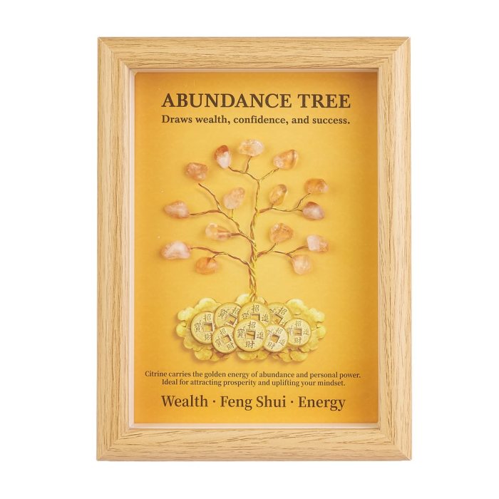Citrine Abundance Money Tree Picture in Frame (1pc) NFD