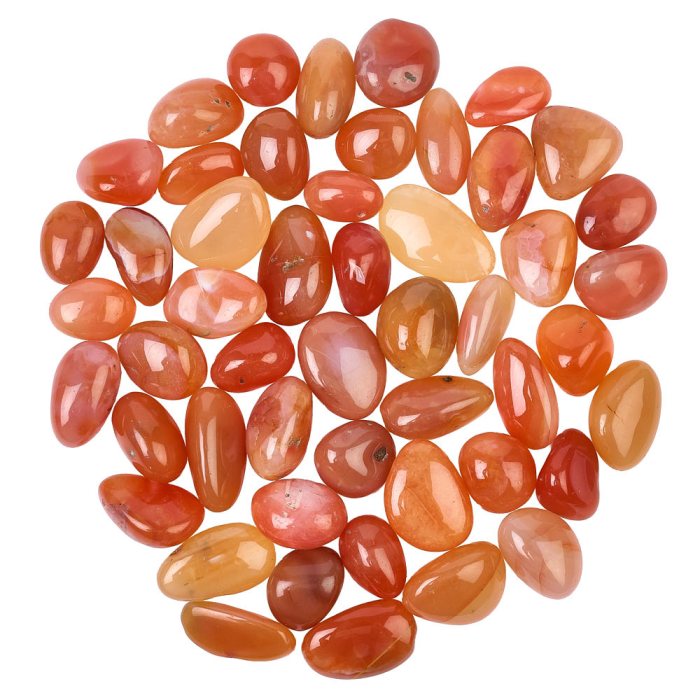 Agate Carnelian Medium Tumblestone, 20-30mm,  Zimbabwe, (500g) 