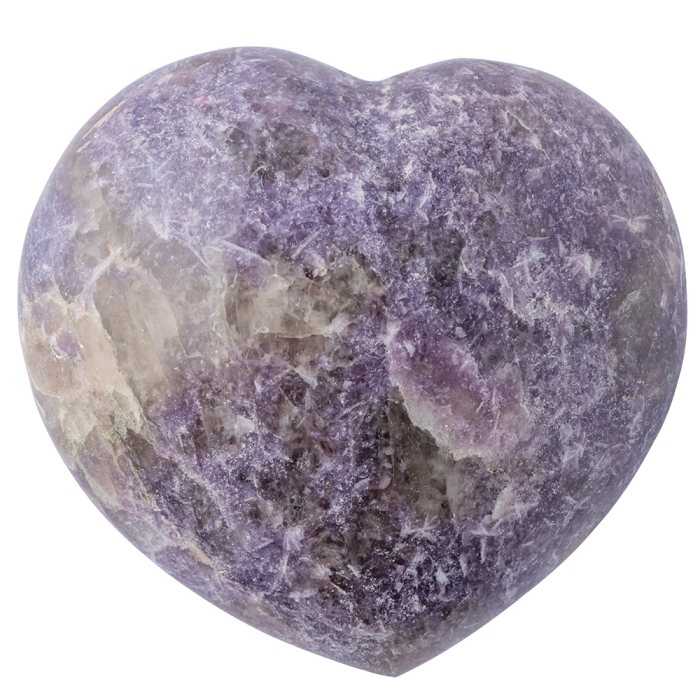 Lepidolite Heart 7-9cm, Madagascar (1pc) NETT