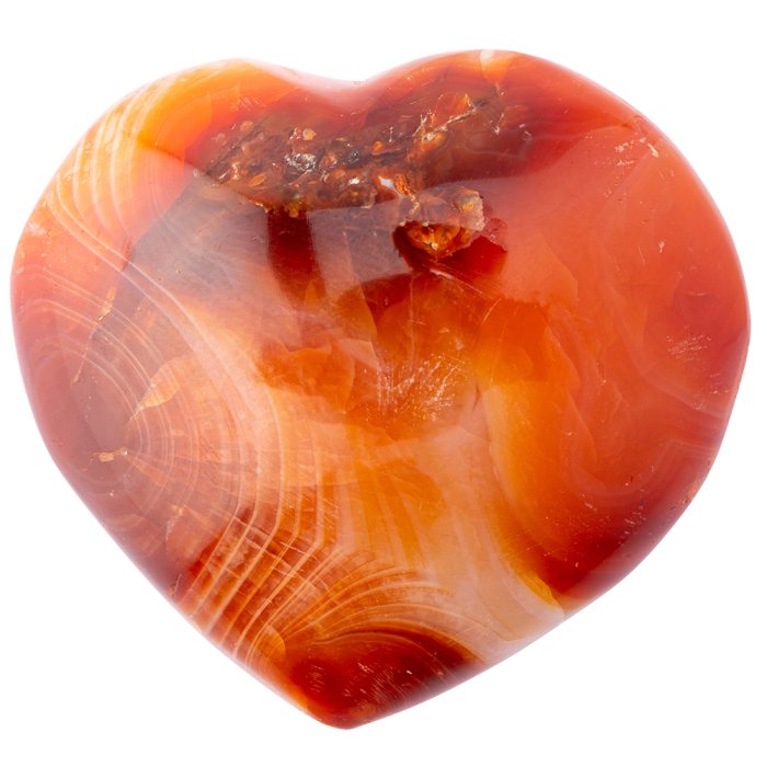 Carnelian Heart 30-40mm Madagascar (1pc) NFD