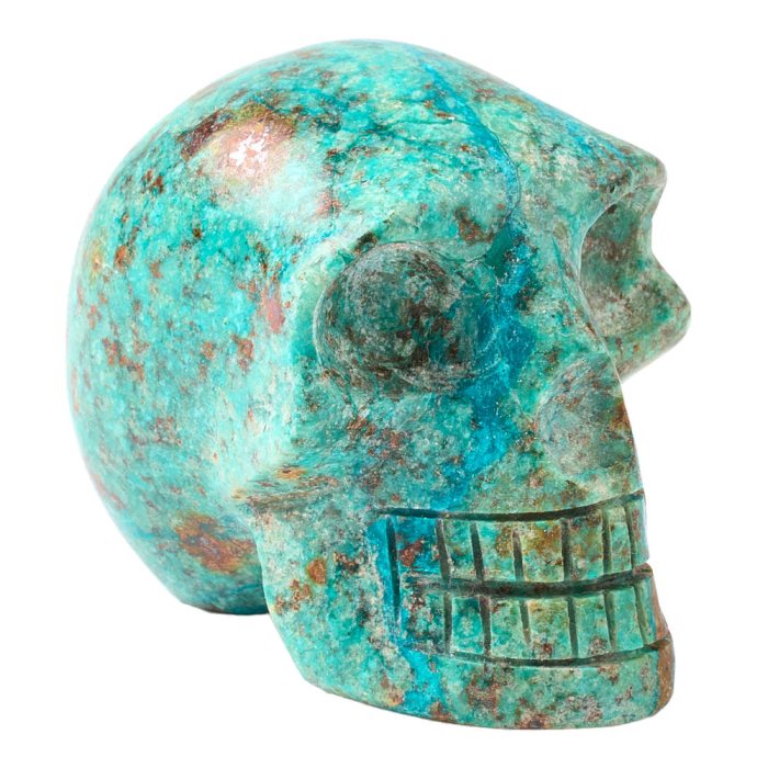 Chrysocolla Skull 50-60mm, Peru (1pc) NETT