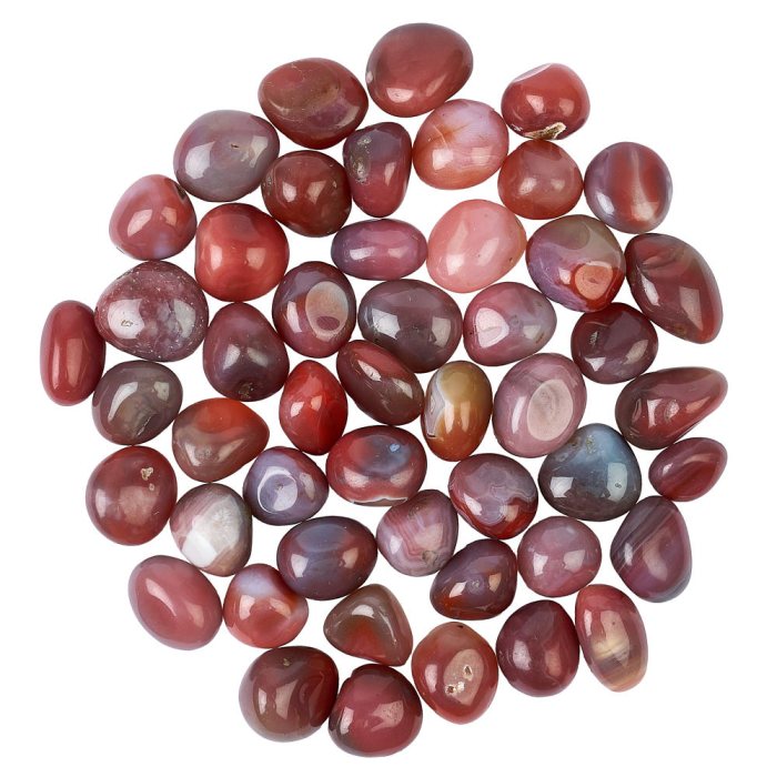 Pink Agate  Small Tumblestones, 10-20mm, Zimbabwe (250g) 