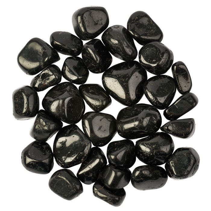 Black Tourmaline Medium Tumblestones, 20-30mm, Zimbabwe (250g)
