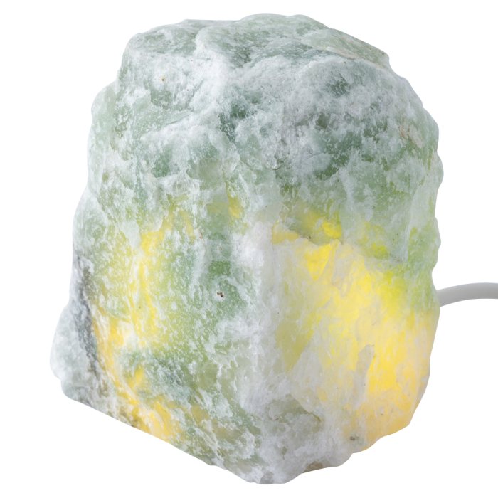 Mini Green Quartz Rough Lamp with Disk LED USB Fitting (1pc) NETT