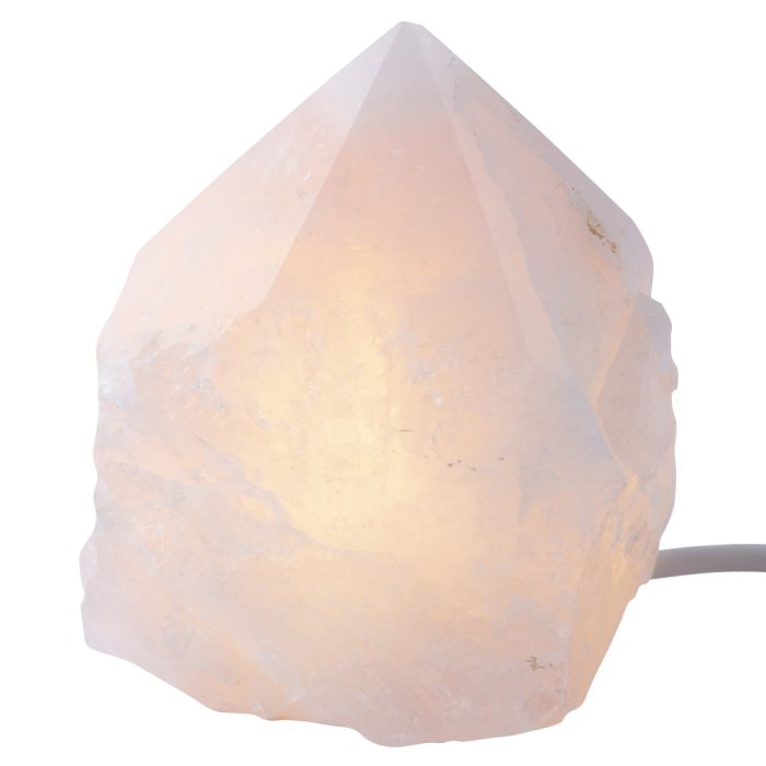 Mini Rose Quartz Point Lamp with Disk LED USB Fitting (1pc) NFD