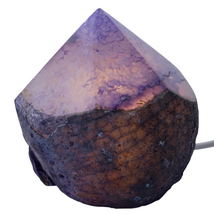 Mini Agate Point Lamp Purple with Disk LED USB Fitting (1pc) NFD
