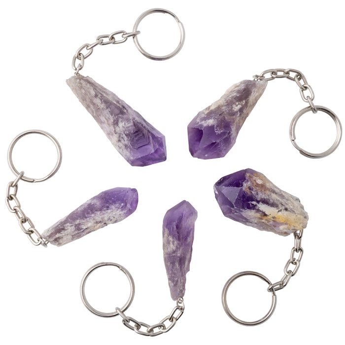 Amethyst Bahia Point Keyring Brazil (5pcs) NFD