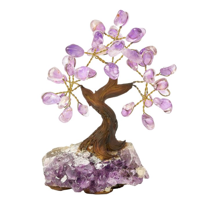 Amethyst Bonsai Tree on Amethyst base, 7 branches (1pc) NFD