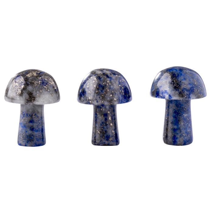 Gemstone Mushroom Lapis (3pcs) 