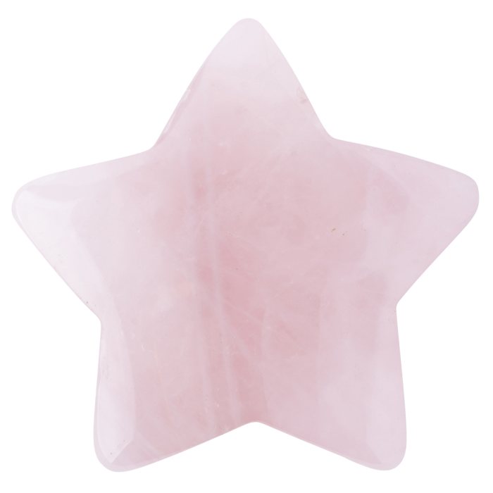 Rose Quartz 40mm Drilled Star (1pc) NFD