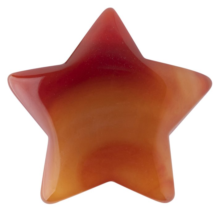 Carnelian 40mm Drilled Star (1pc)