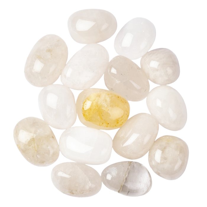 Rock Crystal (Clear Quartz) Medium Tumblestone 20-30mm, China (250g) NETT