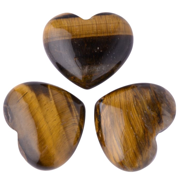 Tiger Eye Mini Heart Carving 25x30mm (3pcs) NETT