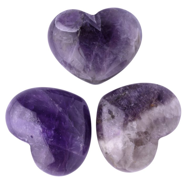 Amethyst Mini Heart Carving 25x30mm (3pcs) NETT