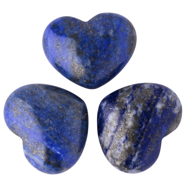 Lapis Mini Heart Carving 25x30mm (3pcs) NETT