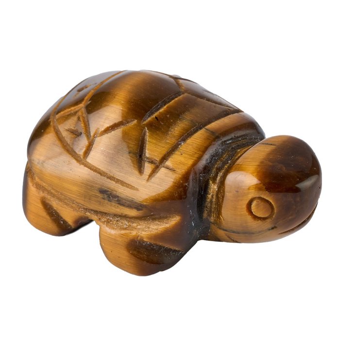 Tiger's Eye Turtle Carving (1pc)